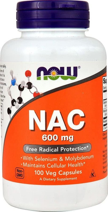 Now Foods Nacacetyl Cysteine 600Mg Capsules, 100 CT