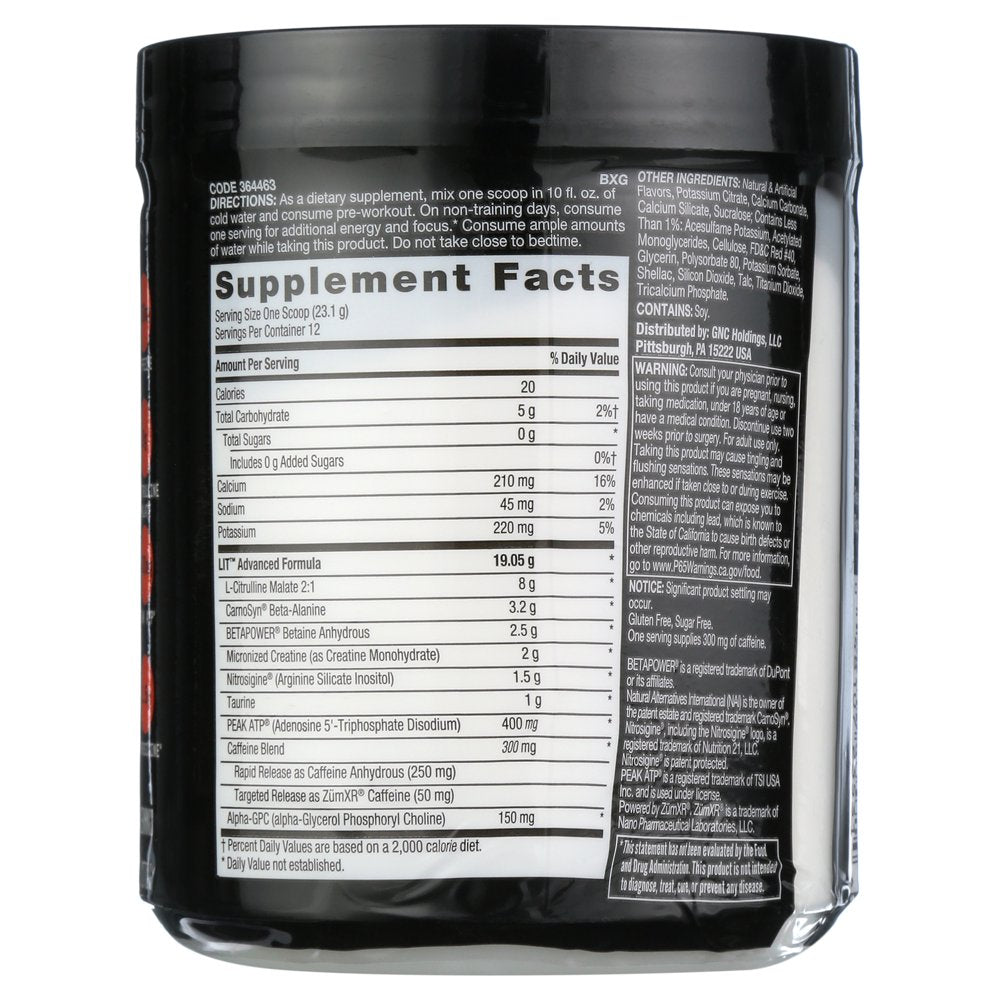 Beyond Raw® LIT™ AF PreWorkout Powder, Sweet & Tart, 9.78 Oz Nutricity.co.nz