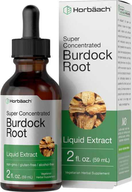 Burdock Root Liquid Extract | 2 Oz | Vegetarian & Alcohol Free | by Horbaach