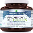 Amazing Flora Probiotic 13 Strains, 30 Billions 60 Veggie Capsules