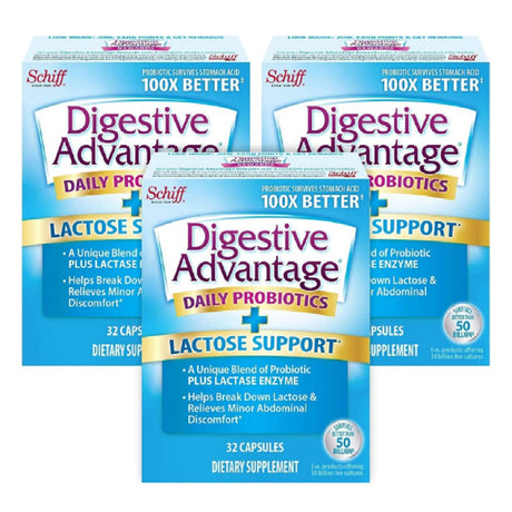 Digestive Advantage Daily Probiotics Lactose Support Supplement Unisex, 32 Ct