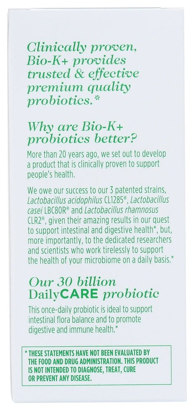 Bio-K plus - Probiotic Dailycare 30 Billion CFU - 60 Capsules