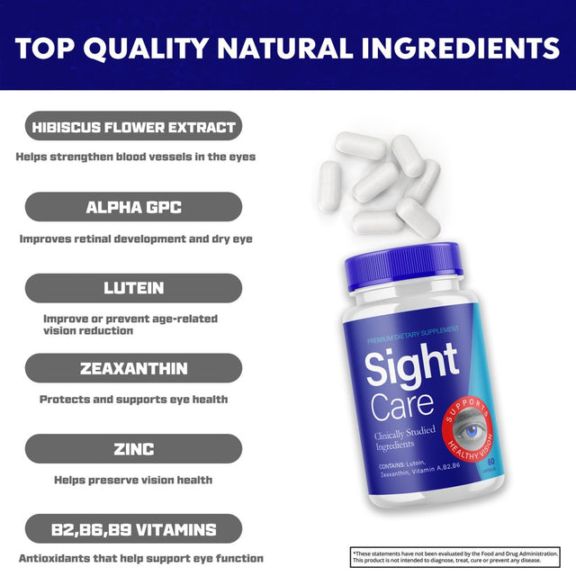 (1 Pack) Sight Care - Revolutionary Advanced Vision Matrix Formula - Supports Healthy Vision - Dietary Supplement for Eyes Sight - 60 Capsules