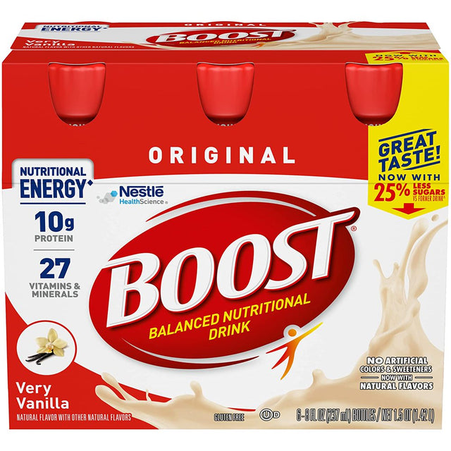 Boost Original Complete Nutritional Drink, Vanilla Delight, 8 Oz, 6-CT (Pack of 1)