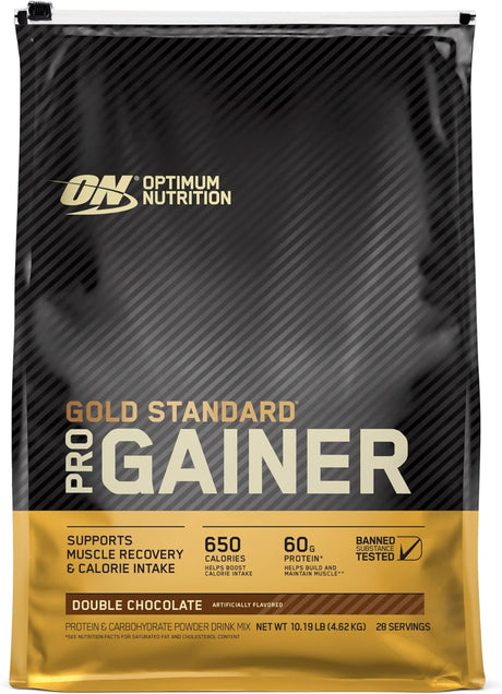 Optimum Nutrition GS Pro Gainer Weight Gainer Protein Powder, Double Chocolate, 10.19 Pounds (Packaging May Vary)