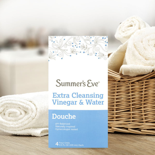 Summer'S Eve Douche, Extra Cleansing Vinegar & Water, 4 Units, 4.5 Oz Each