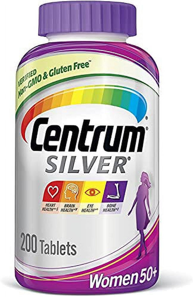 Centrum Silver Women 50+ Multivitamin/Multimineral Supplement Tablets, 200 Ea