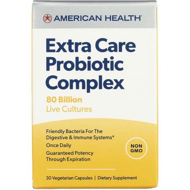 American Health Extra Care Probiotic Complex 80 Billion Cfu 30 Veg Caps