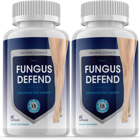 2 Pack Fungus Defend Pills Supports Strong Healthy Nails Supplement 120 Capsules