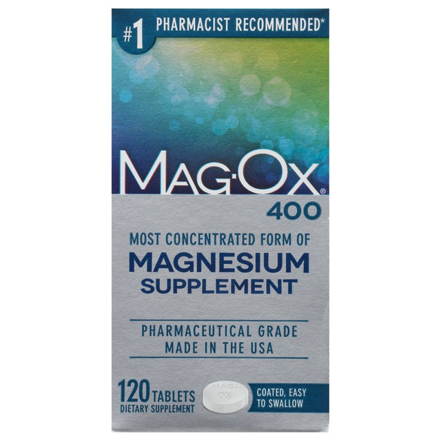 Mag-Ox 400 Magnesium Oxide Dietary Mineral Supplement Tablets 120 Count