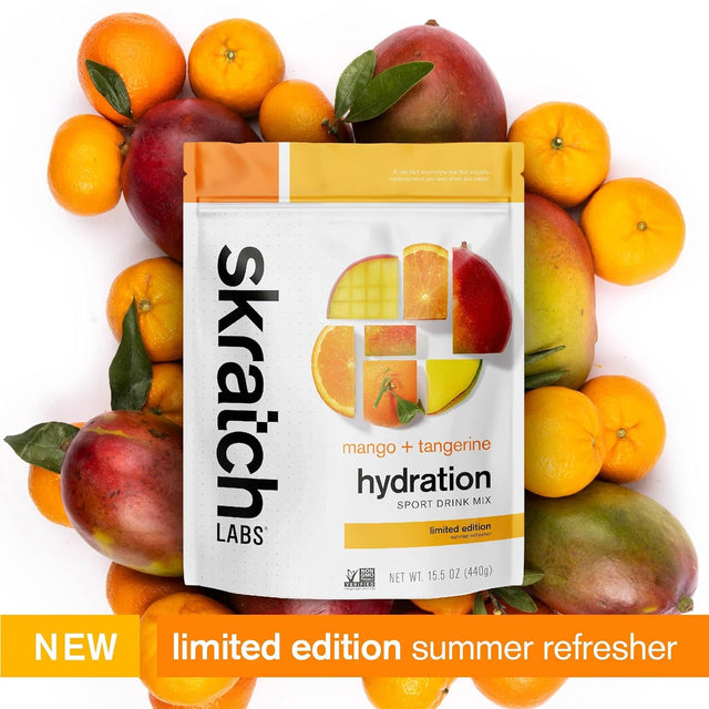 Skratch Labs Hydration Powder | Sport Drink Mix | Electrolytes Powder for Exercise, Endurance, and Performance | Mango + Tangerine | 20 Servings | Non-Gmo, Vegan, Kosher