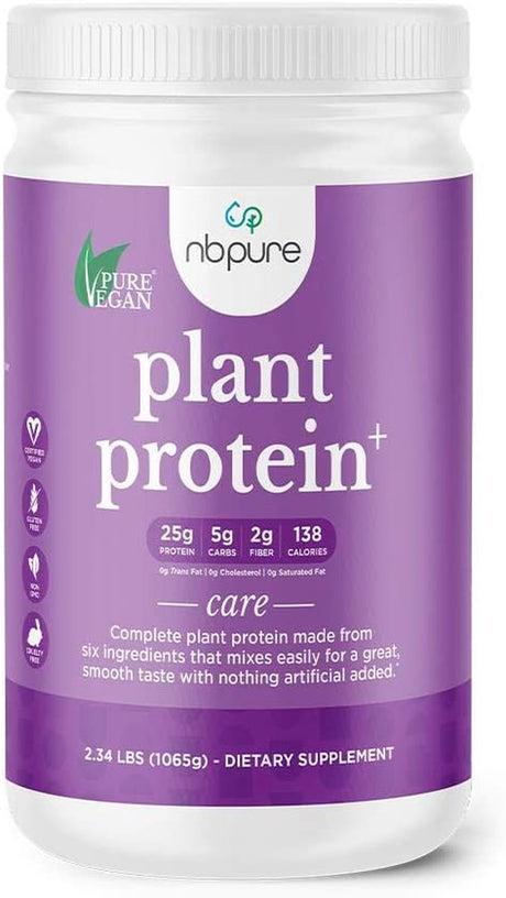 Nbpure Plant Protein+ Plant Protein Blend, Pea Protein Supplement, Vegan, 2.34 Pounds