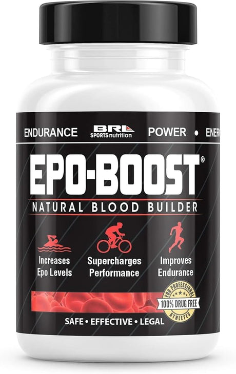 EPO-BOOST Natural Blood Builder Iron Supplement. RBC Support Made in USA with Echinacea & Dandelion Root Helping VO2 Max, Energy, Endurance (1-Pack)