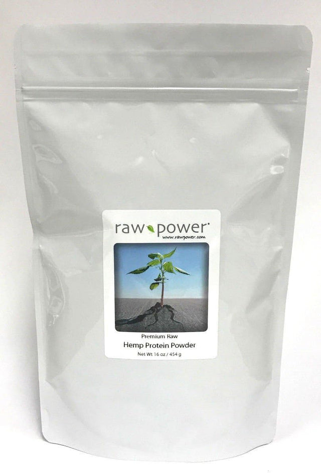 Raw Power Hemp Protein Powder, (16 Oz, 100% Raw, Premium)