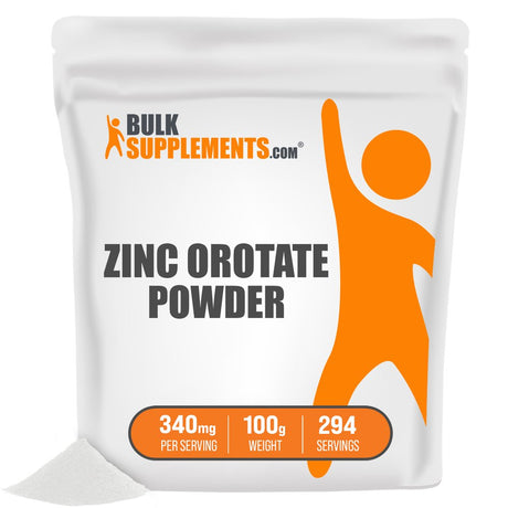 Bulksupplements.Com Zinc Orotate Powder - Zinc Supplements 15Mg - Zinc Powder - Zinc Vegan - Pure Zinc 15 - Elemental Zinc (100 Grams)