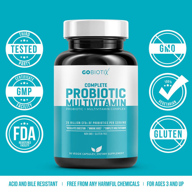 Probiotic Multivitamin | Immune Boost & Digestive Health, Flora Probiotic | Gluten Free