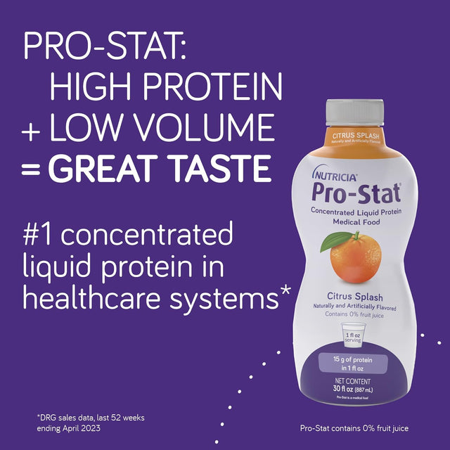 Pro-Stat Concentrated Liquid Protein Medical Food - Citrus Splash Flavor, 30 Fl Oz Bottle