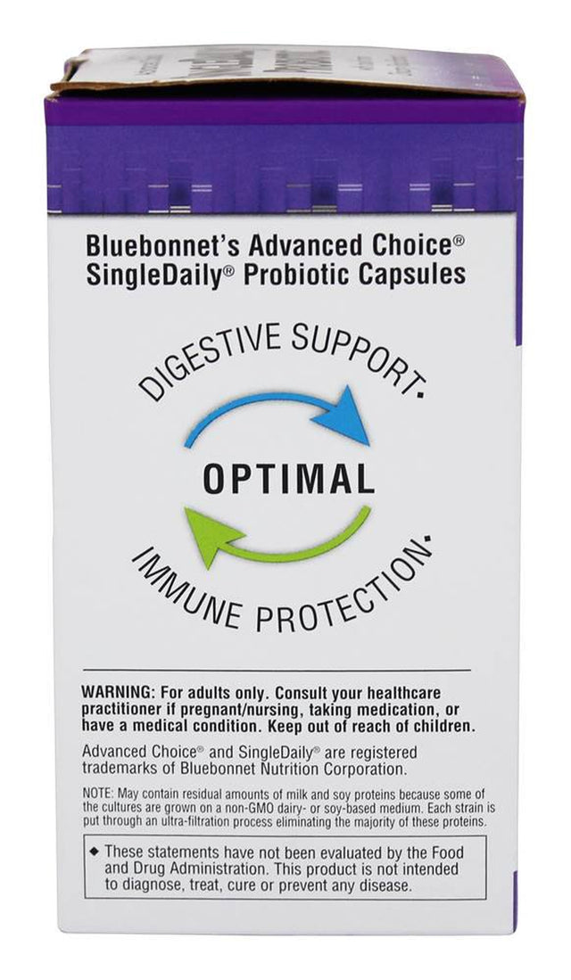 Bluebonnet Advanced Choice Single Daily Probiotic, 10 Billion Cfu, 30 Ct