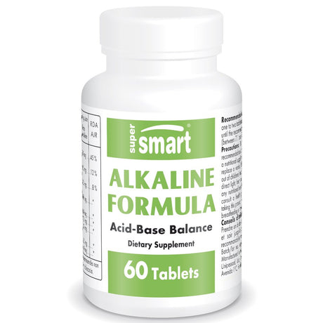 Supersmart - Alkaline Formula - Ph Balance Pills - Blood Health - Bone Density Support - Alkaline Slats Supplement | Non-Gmo & Gluten Free - 60 Vegetarian Capsules