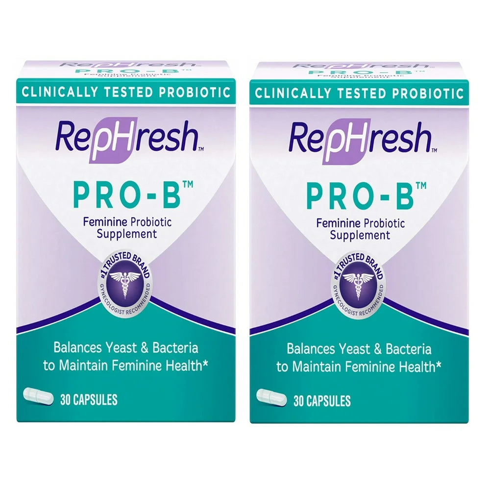 Rephresh Pro-B Probiotic Feminine Supplement, 30 Ea (Pack Of 2 ...