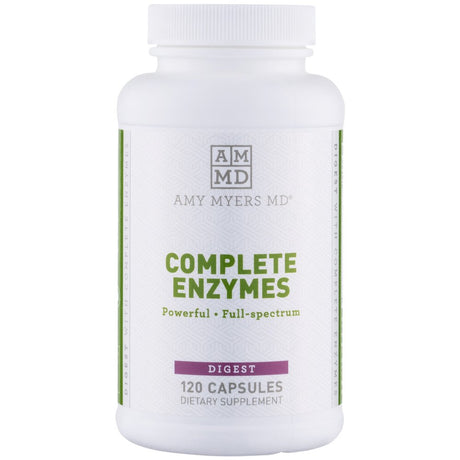 Amy Myers MD Digestive Enzymes for Digestion Aid - 19 Enzymes for Gut Health, Bloating & Stomach Issues - DPP-IV Protease Amylase Lipase Lactase Sucrase - Break down Protein Carb Sugar Fiber 120 Caps