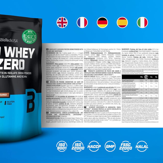 Biotechusa ISO Whey Zero Isolate 100% Pure Protein 500G - Choco