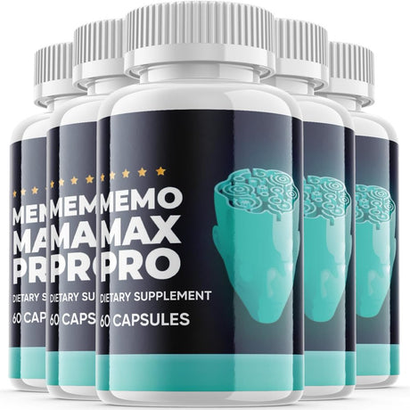 (5 Pack) Memo Max Pro - Brain Boost Supplement - Dietary Supplement for Focus, Memory, Clarity, & Energy - Advanced Cognitive Support Formula for Maximum Strength - 300 Capsules