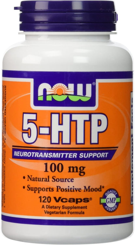 Now Foods, 5-HTP 100 Mg Vegetarian, 240 Capsules (120 X 2 Pk)