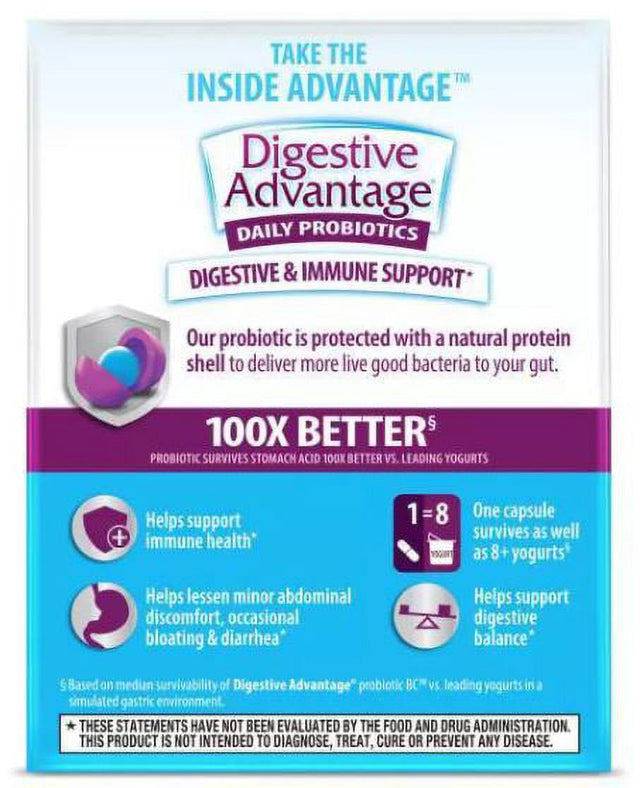 Digestive Advantage Daily Probiotic Capsules, 30 Ct