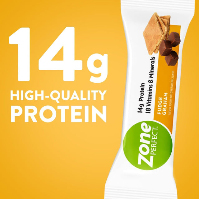 Zoneperfect Protein Bars, 14G Protein, 18 Vitamins & Minerals, Nutritious Snack Bar, Fudge Graham, 12 Bars