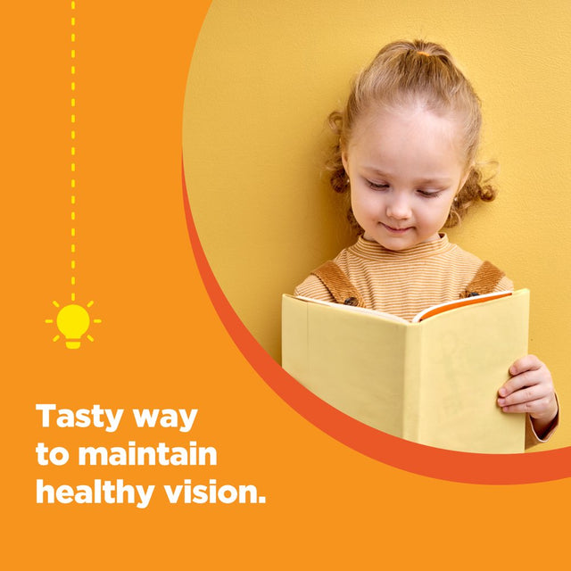 Lutein & Zeaxanthin Eye Vitamins for Kids - Delicious Vegan Eye Health Vitamins Lutein and Zeaxanthin Gummy Vitamins for Kids Eye Care - Lutein Gummies for Vision Clarity and Blue Light Support