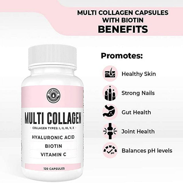 Left Coast Performance Collagen Peptide Pills | Collagen with Vitamin C and Biotin | Hydrolyzed Collagen Capsules - 120 Ct