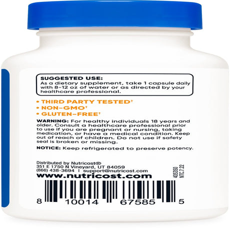 Nutricost Probiotic Complex (10 Billion CFU) 60 Capsules - Supplement