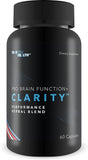 Pro Brain Function plus Clarity - Advanced Memory Formula - Performance Herbal Blend - Ginseng Mental Energy Formula to Support Pro Brain Function + Clarity - Mood & Balanced Mental Focus - 30 Serving