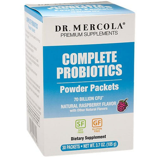 Dr. Mercola Complete Probiotics Powder Packets - Raspberry