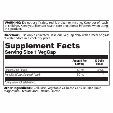 Solaray Zinc Citrate 50Mg | Immune Function, Cellular & Skin Health Support | Easy Digestion Formula | 60Ct