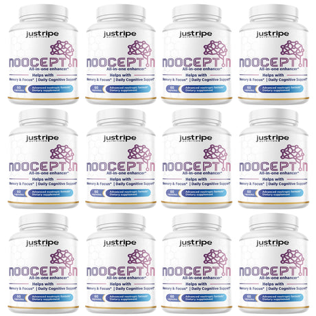 12 Pack Nooceptin - Cognitive Enhancer Capsules for Cognition and Focus