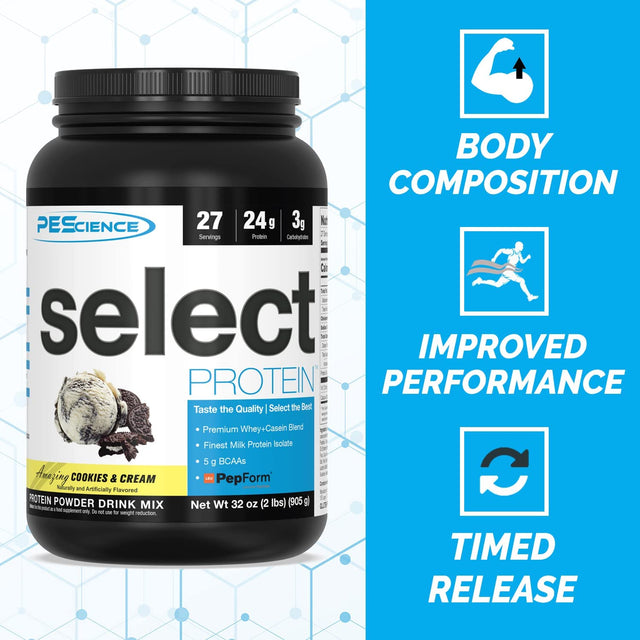 Pescience Select Protein, Cookies and Cream, 27 Serving, Premium Whey and Casein Blend