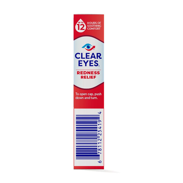 Clear Eyes Redness Eye Relief Lubricant Eye Drops, 1.0 Fl Oz