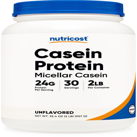 Nutricost Casein Protein Powder 2Lb - Micellar Casein (Unflavored)