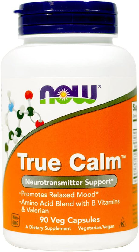 Now Foods True Calm Amino Relaxer, 90 Veg Capsules (Pack of 2)