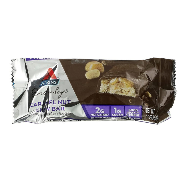 Atkins Caramel Nut Chew Bar, 5 Bars