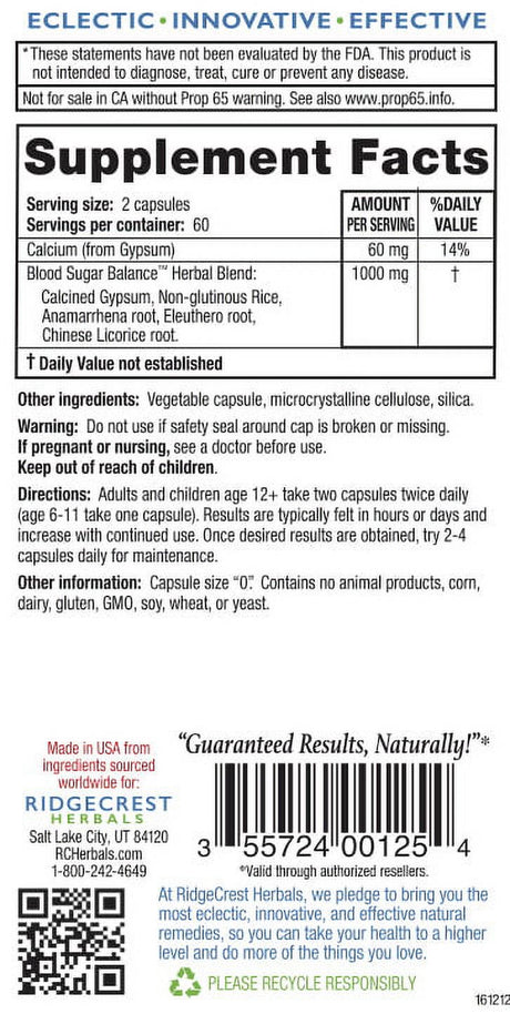 Blood Sugar Balance