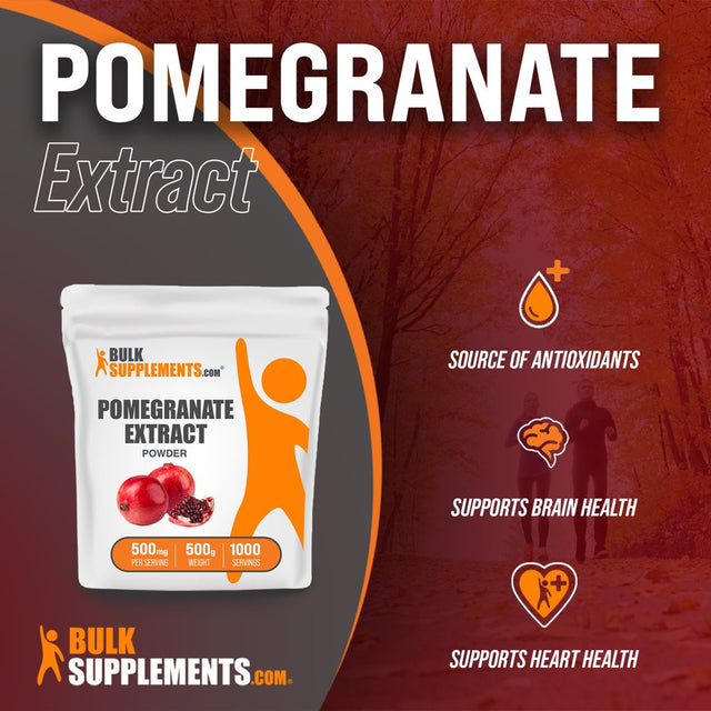 Bulksupplements.Com Pomegranate Extract Powder - Immune System Booster - Antioxidant Supplement (500 Grams - 1.1 Lbs)