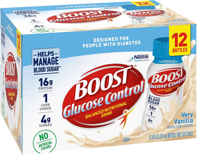 Boost Glucose Vanilla Delight, 8Oz , Pack of 12