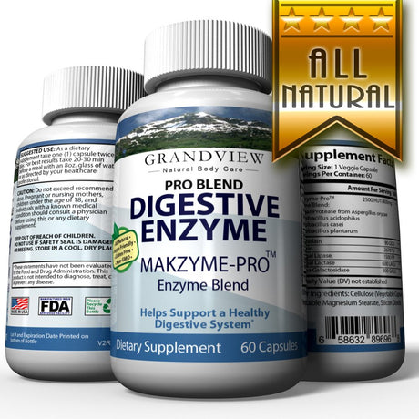 Digestive Enzyme Pro Blend - All Natural Stomach Support for Better Digestion and Nutrient Absorption