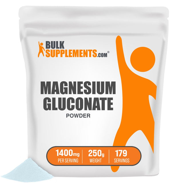 Bulksupplements.Com Magnesium Gluconate Powder - Magnesium Vitamin - Magnesium Mineral Supplements (250 Grams)