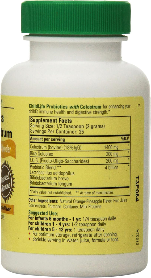 Child Life Colostrum with Probiotics Powder, 1.7 Ounce, (Pack of 12)