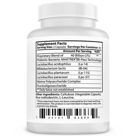 Longevity Daily Probiotics: - Boost Digestive and Colon Health. Supports Immunity