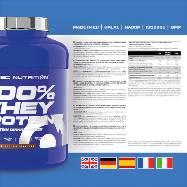 Scitec Nutrition 100% Whey Professional 2350G Chocolate Protein Supplement